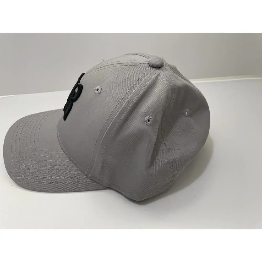 Vintage The Game R Logo SnapBack Baseball Cap Hat Gray Black Embroidered